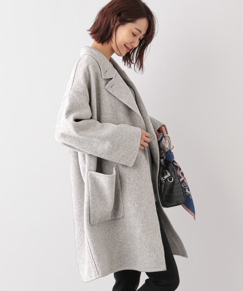 GLOBAL WORK(グローバルワーク)の「2WAYネックリバーコート【MATINEE LINE】/239451(チェスターコート・レディース・ライトグレー/ベージュ・FREE)」の18枚目の写真