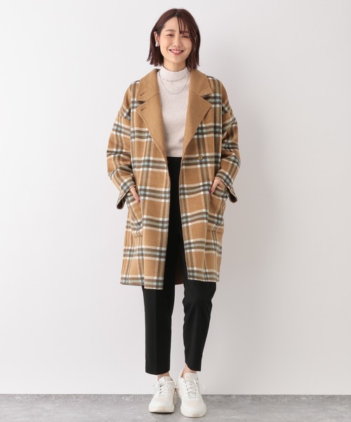 GLOBAL WORK(グローバルワーク)の「2WAYネックリバーコート【MATINEE LINE】/239451(チェスターコート・レディース・ライトグレー/ベージュ・FREE)」の22枚目の写真