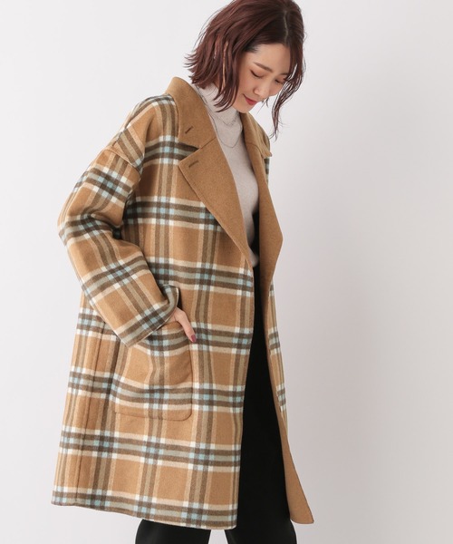 GLOBAL WORK(グローバルワーク)の「2WAYネックリバーコート【MATINEE LINE】/239451(チェスターコート・レディース・ライトグレー/ベージュ・FREE)」の13枚目の写真