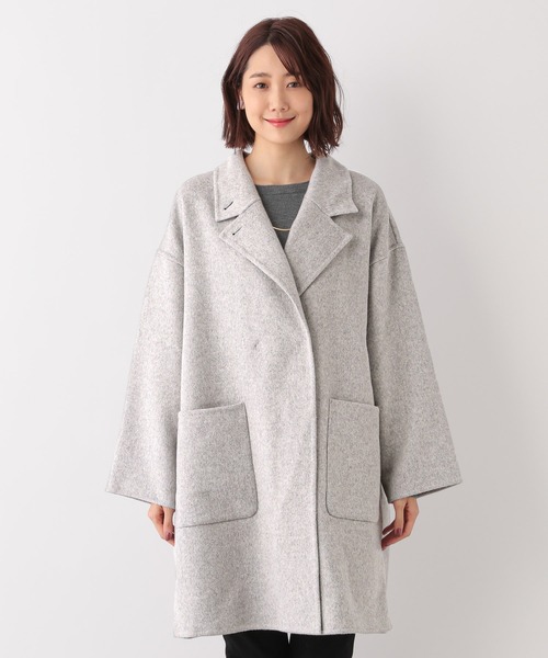 GLOBAL WORK(グローバルワーク)の「2WAYネックリバーコート【MATINEE LINE】/239451(チェスターコート・レディース・ライトグレー/ベージュ・FREE)」の16枚目の写真