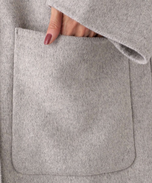 GLOBAL WORK(グローバルワーク)の「2WAYネックリバーコート【MATINEE LINE】/239451(チェスターコート・レディース・ライトグレー/ベージュ・FREE)」の14枚目の写真