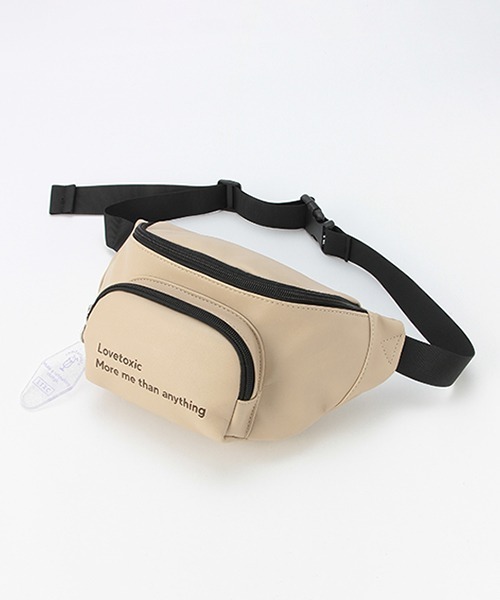 LOVETOXIC(ラブトキシック)の「合皮ウエストBAG(ボディバッグ/ウエストポーチ・キッズ・ベージュ/ラベンダー/ブラック・FREE)」の3枚目の写真