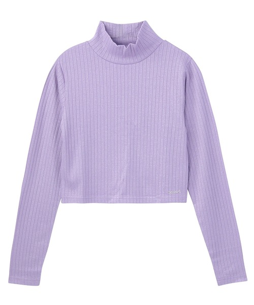 X-girl(エックスガール)の「GLITTER HIGH NECK TOP(Tシャツ/カットソー・レディース・ホワイト/ブラック/ライトパープル・S/M)」の9枚目の写真