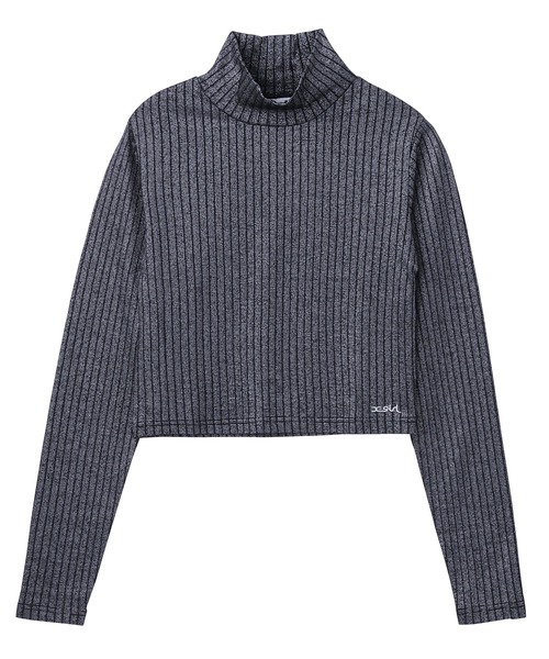 X-girl(エックスガール)の「GLITTER HIGH NECK TOP(Tシャツ/カットソー・レディース・ホワイト/ブラック/ライトパープル・S/M)」の18枚目の写真