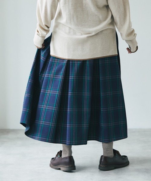 and R(アンドアール)の「タータンチェックスカート(スカート・レディース・レッド/グリーン・FREE)」の12枚目の写真
