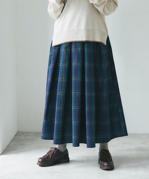 and R(アンドアール)の「タータンチェックスカート(スカート・レディース・レッド/グリーン・FREE)」の13枚目の写真