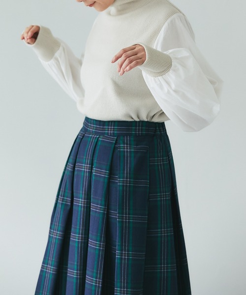 and R(アンドアール)の「タータンチェックスカート(スカート・レディース・レッド/グリーン・FREE)」の17枚目の写真