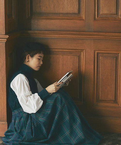 and R(アンドアール)の「タータンチェックスカート(スカート・レディース・レッド/グリーン・FREE)」の9枚目の写真