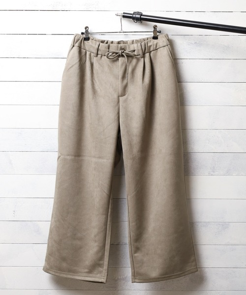 【セール】【Bk】フェイクスエード ストレートワイドパンツ（その他パンツ）｜Bling Leads（ブリングリーズ） 4,725円