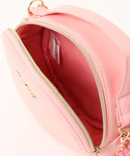 KP DECO（ケーピーデコ）の「リボンチャーム付き合皮サークル2wayショルダー(Free)（ショルダーバッグ・キッズ・ゴールド/オフホワイト/ピンク・FREE）」の6枚目の写真