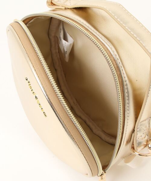 KP DECO（ケーピーデコ）の「リボンチャーム付き合皮サークル2wayショルダー(Free)（ショルダーバッグ・キッズ・ゴールド/オフホワイト/ピンク・FREE）」の7枚目の写真