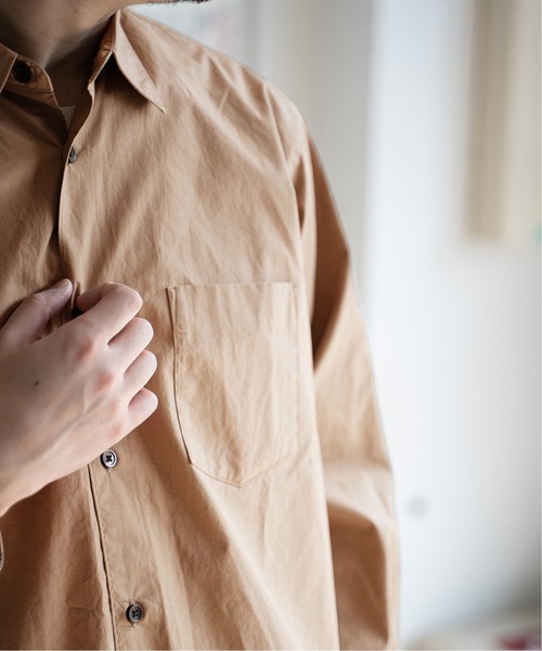 417 EDIFICE(フォーワンセブンエディフィス)の「【ESSENTIAL / エッセンシャル】 レギュラーシャツ(シャツ/ブラウス・メンズ・グレー系その他/ブルー/ブルー系その他/ホワイト/グレー/ベージュ・SMALL/MEDIUM/LARGE)」の1枚目の写真