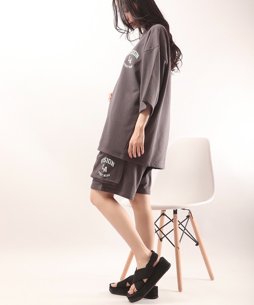 VISION STREET WEAR(ヴィジョンストリートウェア)の「VISION STREET WEAR 発泡ロゴ裏毛カーゴスウェットショーツ(カーゴパンツ・メンズ・チャコールグレー/ネイビー/グリーン/キナリ・LL/M/L)」の14枚目の写真