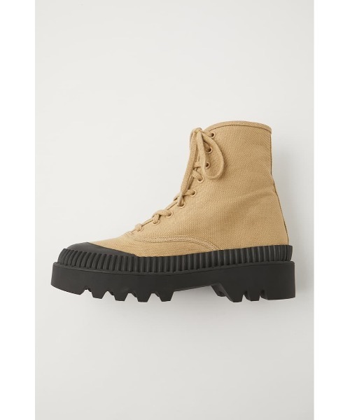 MOUSSY（マウジー）の「RUGGED SOLE CANVAS DECK　HI（スニーカー・レディース・ブラック/ベージュ・SMALL/MEDIUM/LARGE）」の10枚目の写真