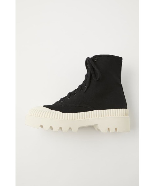 MOUSSY（マウジー）の「RUGGED SOLE CANVAS DECK　HI（スニーカー・レディース・ブラック/ベージュ・SMALL/MEDIUM/LARGE）」の9枚目の写真
