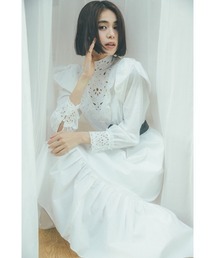 SNIDEL | パンチングレースパフスリワンピース(ワンピース)