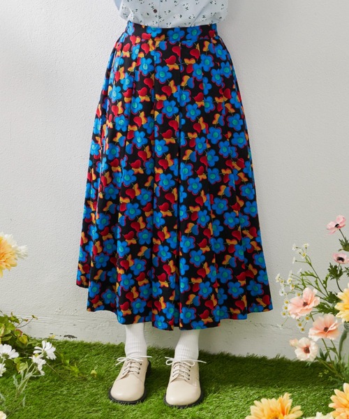 MERLOT（メルロー）の「フラワータックスカート（スカート・レディース・ナチュラル/ブラック・FREE）」の16枚目の写真