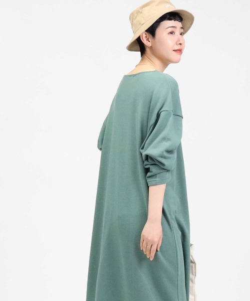 HONEYSUCKLE ROSE（ハニーサックルローズ）の「【HONEYSUCKLE ROSE】ヘンリーネックワンピース（ワンピース・レディース・オリーブ/ベージュ/ダークグレー・M/L）」の15枚目の写真