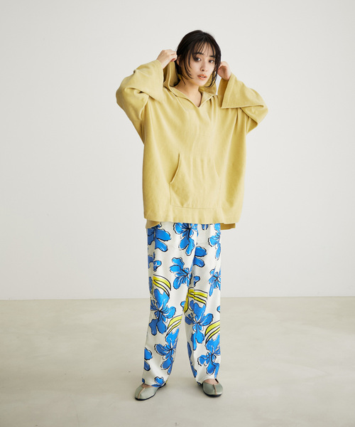 SALON adam et rope'(サロン アダム エ ロペ)の「【極上の肌ざわり】メキシカンパーカー -CreamyCotton /クリーミーコットン-(パーカー・レディース・パープル/グレー/イエロー・FREE)」の10枚目の写真