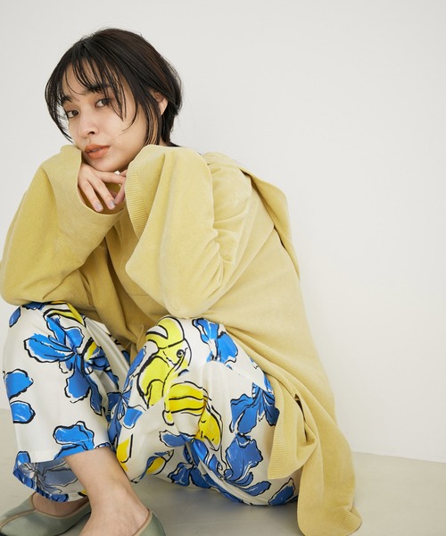 SALON adam et rope'(サロン アダム エ ロペ)の「【極上の肌ざわり】メキシカンパーカー -CreamyCotton /クリーミーコットン-(パーカー・レディース・パープル/グレー/イエロー・FREE)」の3枚目の写真