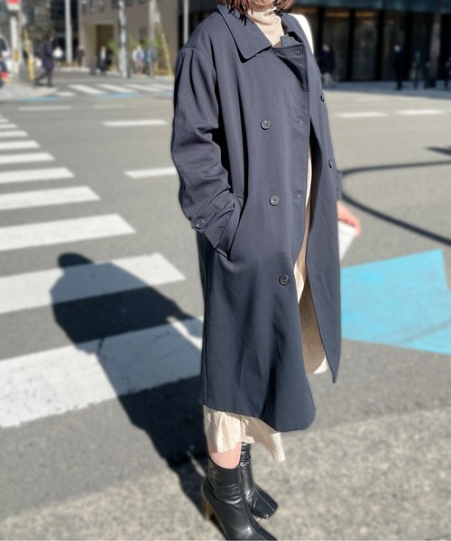 Meli rich(メリーリッチ)の「王道スタイルに。ステンカラーロングトレンチコート(トレンチコート・レディース・ベージュ/ネイビー/カーキ/ピンクベージュ・FREE)」の18枚目の写真