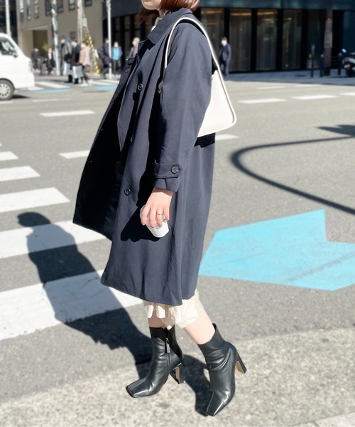 Meli rich(メリーリッチ)の「王道スタイルに。ステンカラーロングトレンチコート(トレンチコート・レディース・ベージュ/ネイビー/カーキ/ピンクベージュ・FREE)」の21枚目の写真