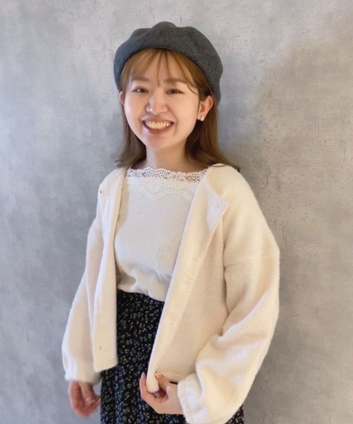 flower（フラワー）の「ゴージャスレーストップ2（Tシャツ/カットソー・レディース・グレー/ピンク/アイボリー/ベージュ・FREE）」の16枚目の写真