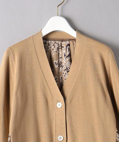Sacai（サカイ）の「＜sacai（サカイ）＞バックプリーツ カーディガン ■■■（カーディガン/ボレロ・レディース・ブラック/ベージュ・2/1）」の4枚目の写真