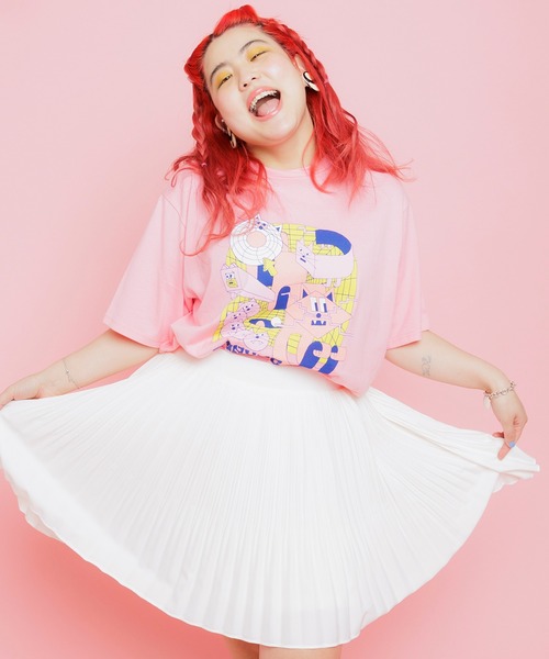 PUNYUS（プニュズ）の「クリスタルプリーツフレアミニスカート（スカート・レディース・ブラック/ピンク/ホワイト・4/3/2/1）」の21枚目の写真