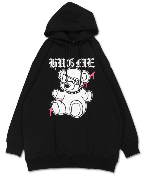 ダイエットスーツ(パーカーはリバーシブル)黒✖️ピンクLサイズ SPINNS（スピンズ）の「【ゆったりシルエット】HAGBEARデザイン ワンピ