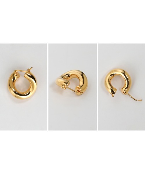 select MOCA（セレクトモカ）の「ツイストフープピアス（ピアス（両耳用）・レディース・シルバー/ゴールド・FREE）」の11枚目の写真