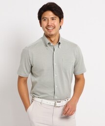 adabat（アダバット）の「◆【アダバット×HITOYOSHI SHIRTS】サッカーストライプ半袖シャツ（シャツ/ブラウス・メンズ）」