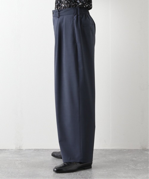 EDIFICE LA BOUCLE（エディフィスラブークル）の「【LA BOUCLE / ラブークル】HUGEASY 2タック ファインウール イージーパンツ（その他パンツ・メンズ・アイボリー/ネイビー・2/1）」の20枚目の写真