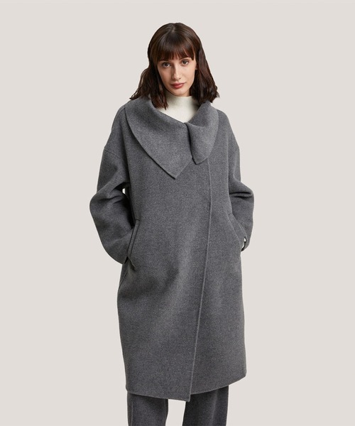 De Nap ナップ のダウンジャケット コート ウール100 レディース アシンメトリーカラー リラックスシルエットロングコート 21r4flo11 を購入できます Saison ダウンジャケット コート ウール100 レディース アシンメトリーカラー リラックスシルエットロング