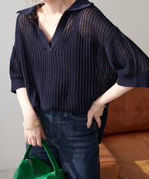 DISCOAT | スカシ編みスキッパープルオーバー(ニット/セーター)