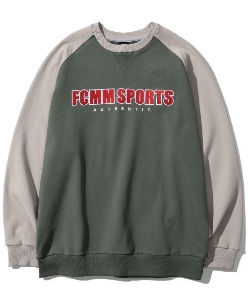 FCMM(エフシーエムエム)の「LOOSE FIT COLOR BLOCK SWEATSHIRTS/ルーズフィットカラーブロックスウェットシャツ(スウェット・メンズ・チャコールグレー/ブラック/オリーブ・MEDIUM/LARGE)」の3枚目の写真