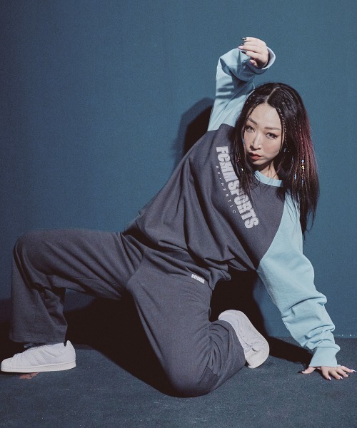 FCMM(エフシーエムエム)の「LOOSE FIT COLOR BLOCK SWEATSHIRTS/ルーズフィットカラーブロックスウェットシャツ(スウェット・メンズ・チャコールグレー/ブラック/オリーブ・MEDIUM/LARGE)」の15枚目の写真