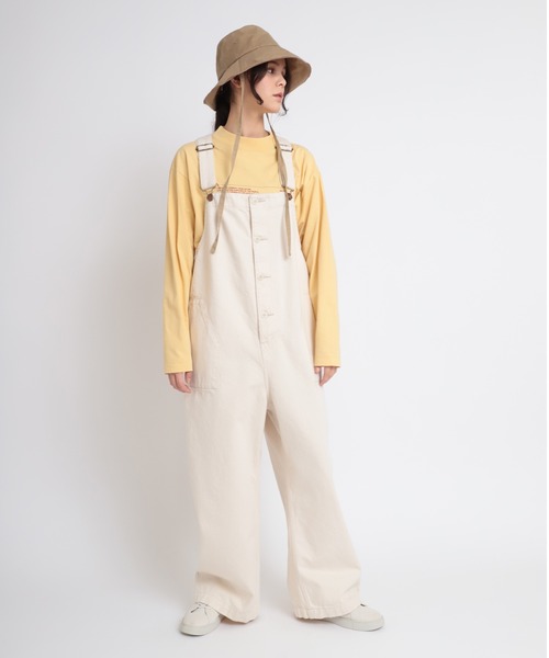 RNA-N（アールエヌエーエヌ）の「M1814 21/-OE天竺ロゴロングTシャツ（Tシャツ/カットソー・レディース・オフホワイト/イエロー/キナリ/グレー・MEDIUM）」の5枚目の写真