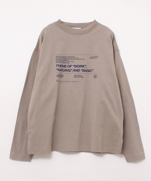 RNA-N（アールエヌエーエヌ）の「M1814 21/-OE天竺ロゴロングTシャツ（Tシャツ/カットソー・レディース・オフホワイト/イエロー/キナリ/グレー・MEDIUM）」の16枚目の写真