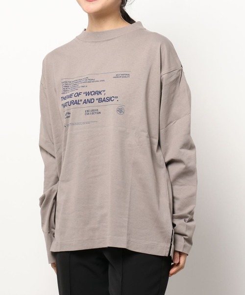 RNA-N（アールエヌエーエヌ）の「M1814 21/-OE天竺ロゴロングTシャツ（Tシャツ/カットソー・レディース・オフホワイト/イエロー/キナリ/グレー・MEDIUM）」の20枚目の写真