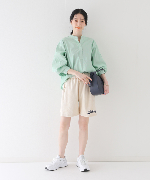 SLOBE IENA(スローブイエナ)の「【MIXTA/ミクスタ】スエットショートパンツ(その他パンツ・レディース・ネイビー/アイボリー・FREE)」の8枚目の写真