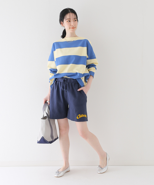 SLOBE IENA(スローブイエナ)の「【MIXTA/ミクスタ】スエットショートパンツ(その他パンツ・レディース・ネイビー/アイボリー・FREE)」の10枚目の写真