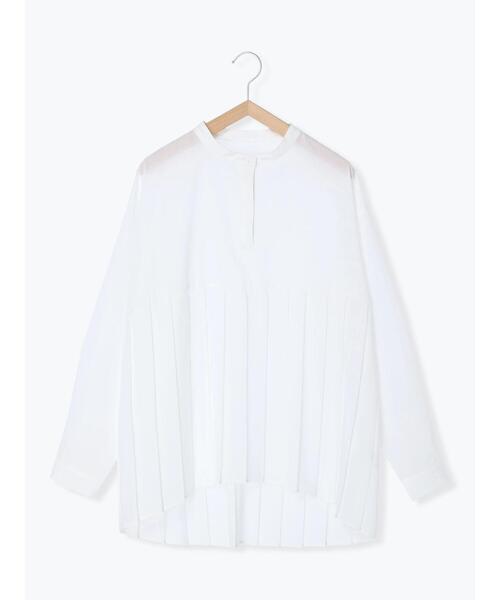 Samansa Mos2 blue（サマンサモスモスブルー）の「プリーツ切替ブラウス（シャツ/ブラウス・レディース・ブラック/オフホワイト/ライトベージュ・ﾌﾘ-）」の13枚目の写真
