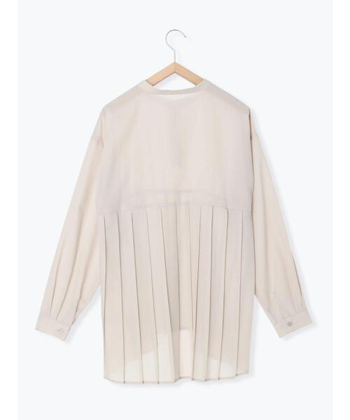 Samansa Mos2 blue（サマンサモスモスブルー）の「プリーツ切替ブラウス（シャツ/ブラウス・レディース・ブラック/オフホワイト/ライトベージュ・ﾌﾘ-）」の12枚目の写真