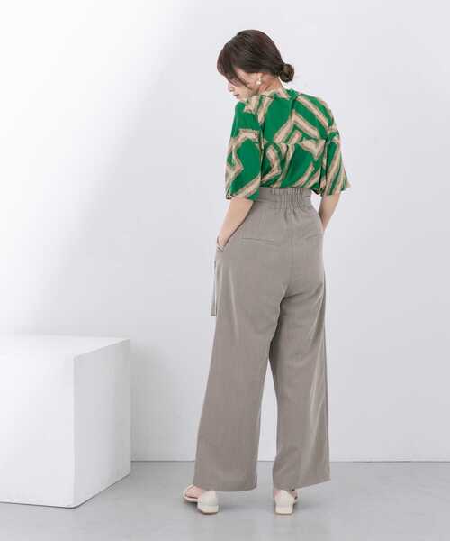 KBF（ケイビーエフ）の「メイズパターンオープンカラーシャツ（シャツ/ブラウス・レディース・ホワイト系その他/グリーン系その他・ONE）」の8枚目の写真