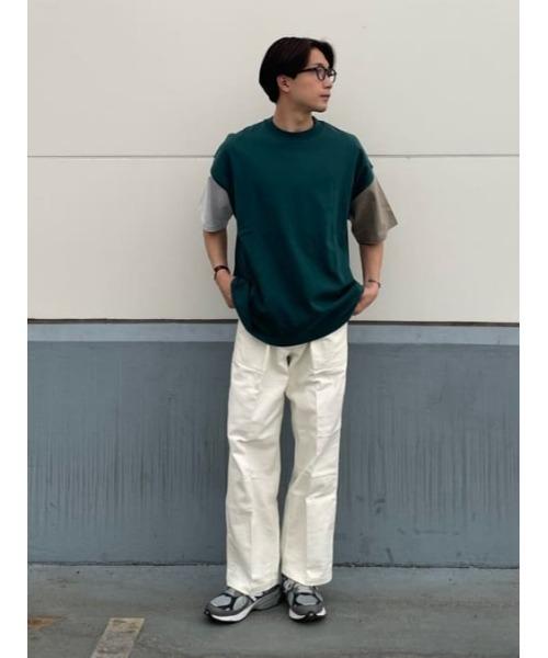BACK NUMBER(バックナンバー)の「【BACK NUMBER】ビッグシルエットクレイジーTシャツ(Tシャツ/カットソー・メンズ・ホワイト/グレー/グリーン・S/M/L/XL)」の20枚目の写真