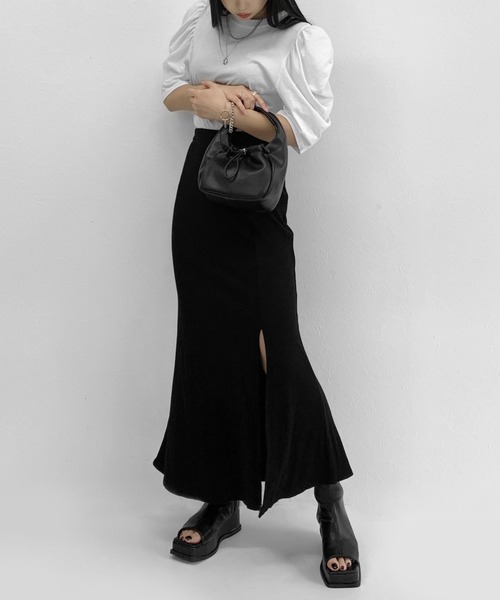 Slit rib mermaid skirt / スリットリブマーメイドスカート