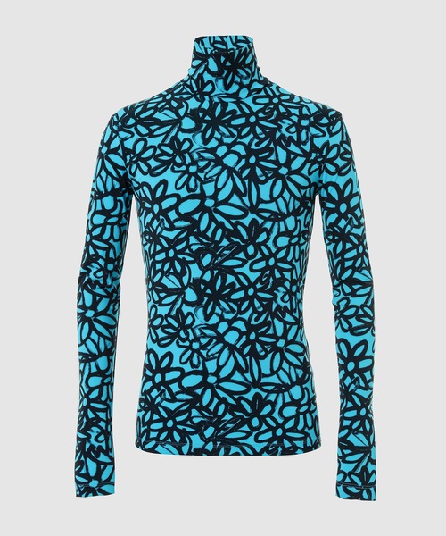 BOTTER(ボッター)の「TURTLENECK TOP FLOWER PRINT BOTTER(Tシャツ/カットソー・メンズ・ホワイト系その他/グリーン系その他・M)」の2枚目の写真