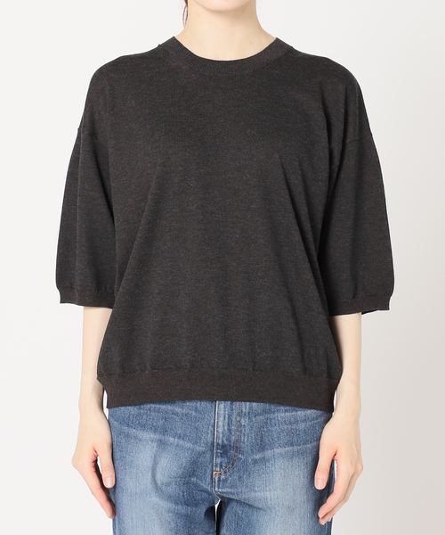 IENA（イエナ）の「LEVITA 半袖プルオーバー（ニット/セーター・レディース・オレンジ/ブラウン/ベージュ/ホワイト・FREE）」の14枚目の写真