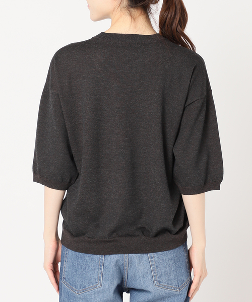 IENA（イエナ）の「LEVITA 半袖プルオーバー（ニット/セーター・レディース・オレンジ/ブラウン/ベージュ/ホワイト・FREE）」の16枚目の写真